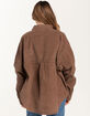 ROXY Kick Back Corduroy Button Up Womens Shacket image number 4