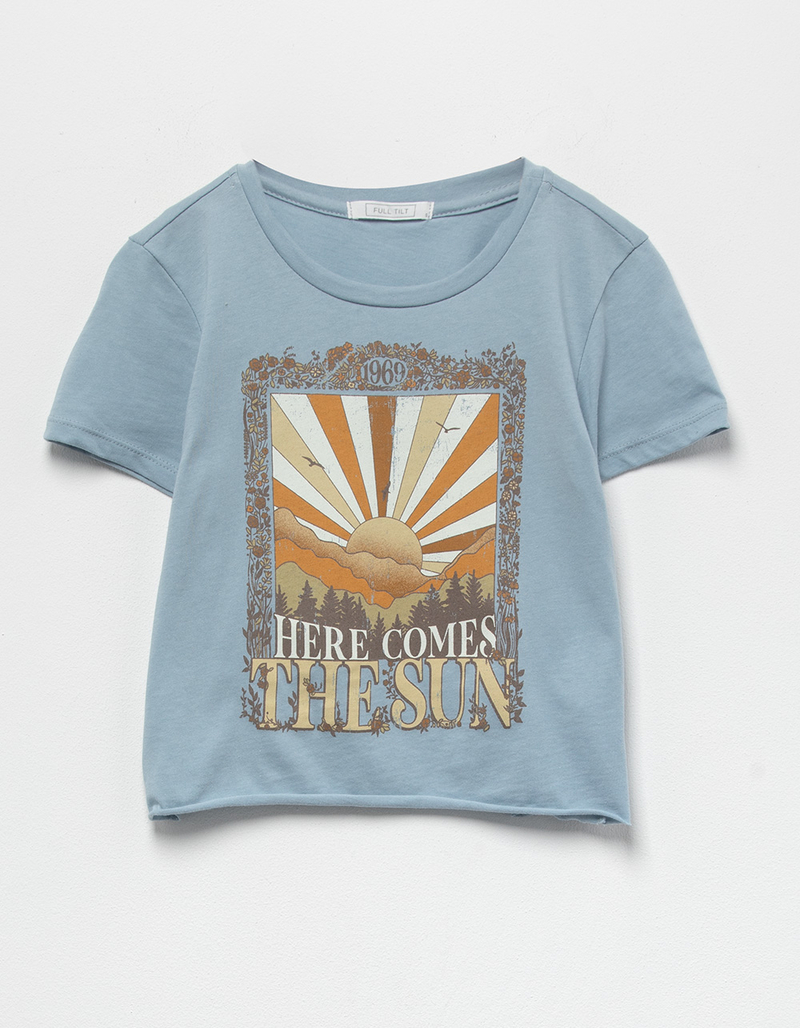 FULL TILT Here Comes The Sun Girls Crop Tee image number 0
