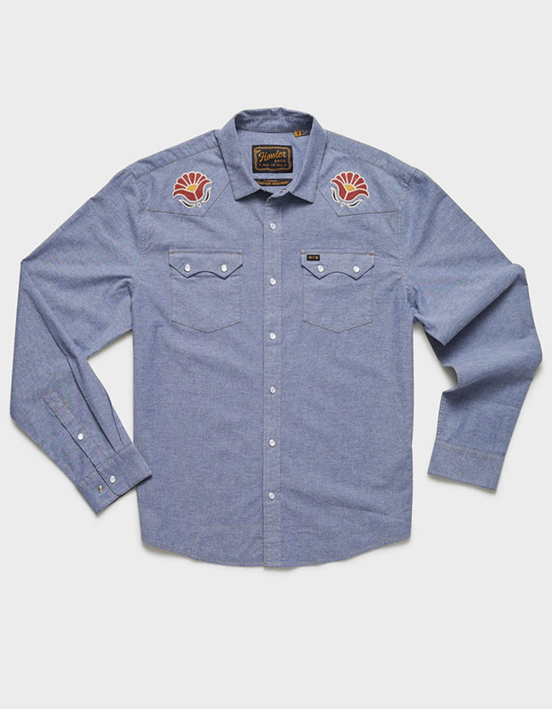 HOWLER BROTHERS Crosscut Deluxe Mens Long Sleeve Snap Shirt image number 0