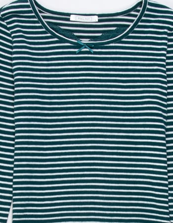 FULL TILT Cozy Stripe Lace Girls Long Sleeve Top Alternative Image