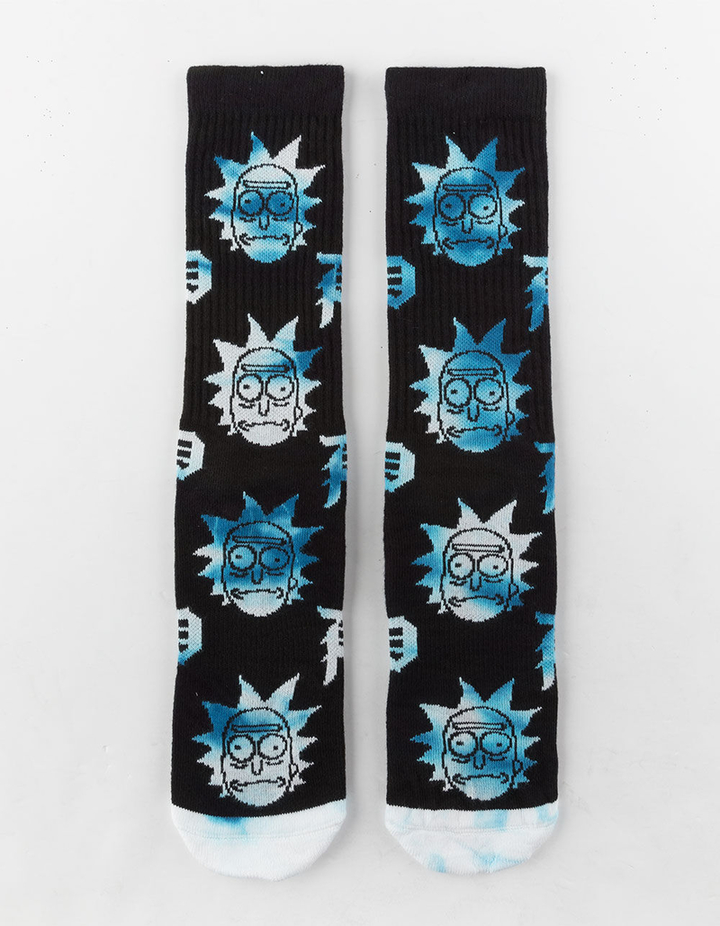 PRIMITIVE x Rick And Morty Dirty P Rick Sanchez Blue Mens Crew Socks image number 0