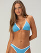 DAMSEL Textured Floral Triangle Bikini Top image number 1