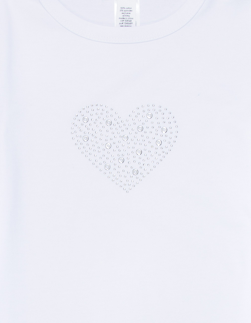 FULL TILT Heart Stud Girls Tee image number 2