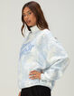 HAPPY CAMP3R Blue Camo Womens Mock Neck Sweatshirt image number 3