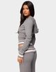 EDIKTED Kaliya Stripey Knit Zip Up Hoodie image number 3