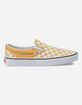VANS Checkerboard Classic Slip-On Ochre & True White Shoes image number 1