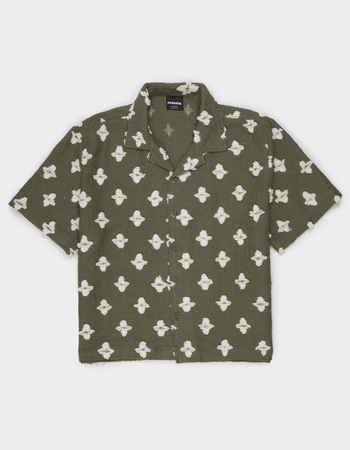 RSQ Mens Textured Camp Shirt Primary Image