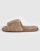 QUPID Faux Fur Band Womens Taupe Slippers image number 3