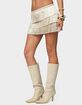 EDIKTED Sarai Tiered Fringed Mini Skirt image number 2