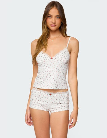 EDIKTED Viola Floral Lacey Tank Top Primary Image