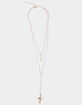 FULL TILT Lariat Pearl/Cross Necklace image number 1