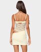 EDIKTED Sheer Lacey Asymmetric Mini Dress image number 3