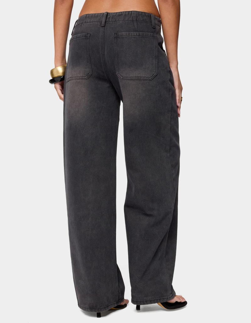 EDIKTED Aliyah Zip Low Rise Jeans image number 2