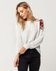 SOCIALITE Rose Patch Womens Nubby Sweatshirt image number 2