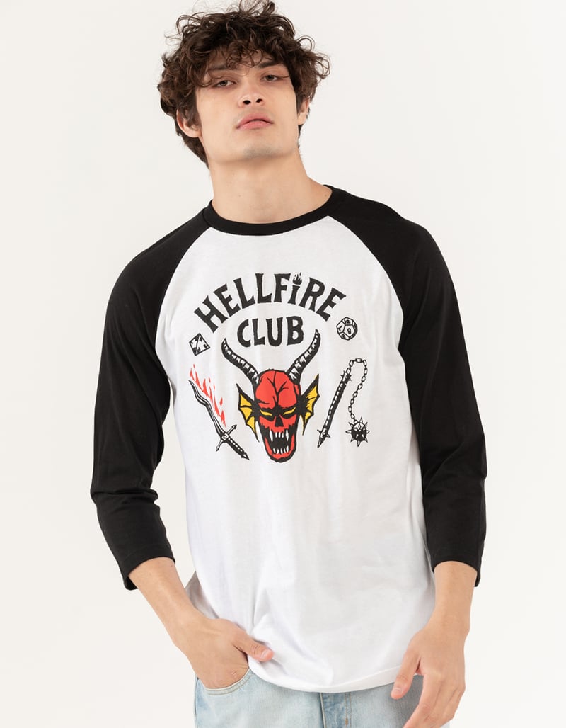 STRANGER THINGS Hellfire Club Unisex Raglan Tee image number 3