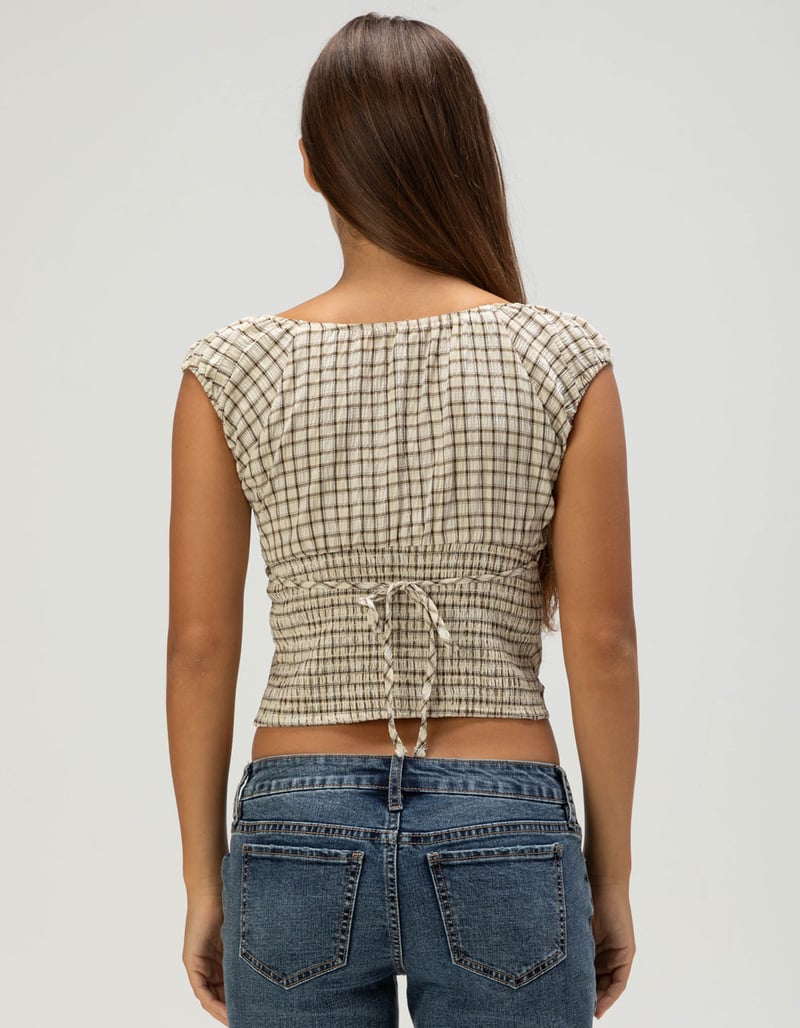 RSQ Emma Womens Plaid Top image number 3