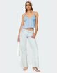 EDIKTED Ruffle Sheer Chiffon Babydoll Tank Top image number 2