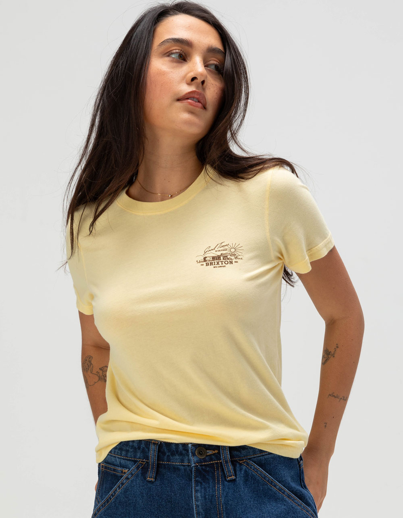 BRIXTON Good T-Shirtimes Womens Fitted Tee - PALE YELLOW | Tillys