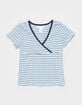 FULL TILT Girls Stripe Surplus Top image number 1