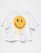 FULL TILT Smiley Girls Crop Tee image number 1