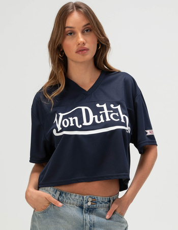 VON DUTCH Womens Crop Boxy Jersey Primary Image