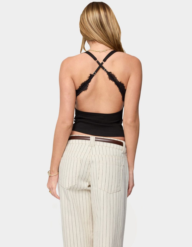 EDIKTED Ranata Lacey Scoop Neck Top image number 2