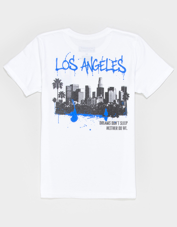 PLEASANT GETAWAY Blue Spray Paint Boys Tee Primary Image