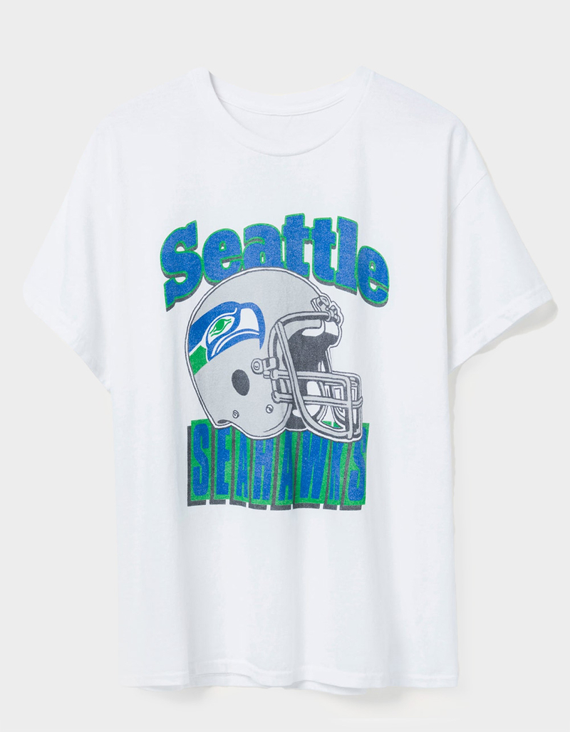JUNK FOOD Seattle Seahawks Throwback Helmet Womens Boyfriend Tee image number 0