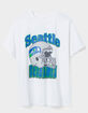 JUNK FOOD Seattle Seahawks Throwback Helmet Womens Boyfriend Tee image number 1