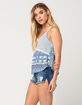 ALMOST FAMOUS Premium High Waisted Womens Ripped Denim Shorts image number 1