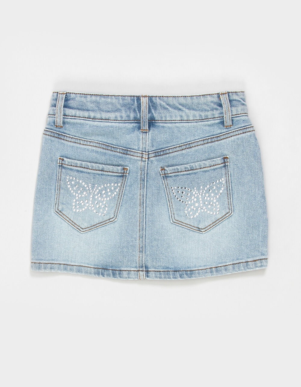 RSQ Girls Butterfly 2 Button Denim Skort - LIGHT WASH | Tillys