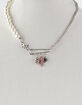 FULL TILT Pearl Chain Safety Pin Novelty Necklace image number 2
