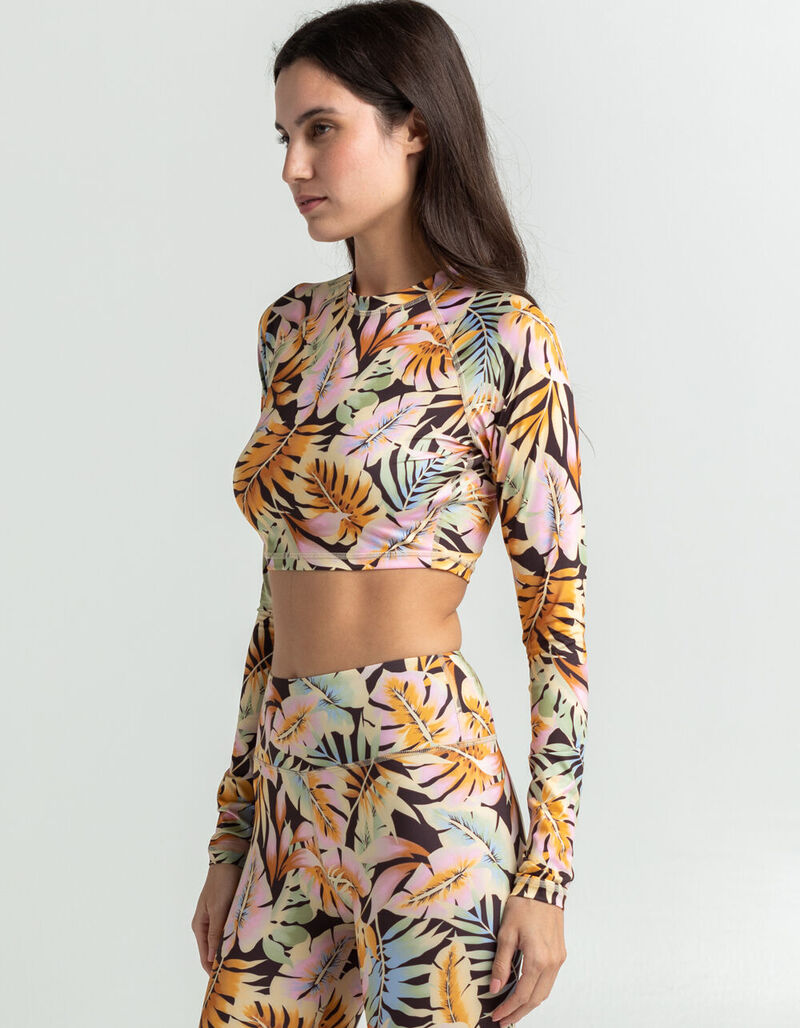 BILLABONG Postcards From Paradise Womens Crop Rashguard MULTI