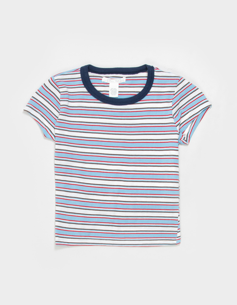 FULL TILT Girls Stripe Ringer Tee image number 1