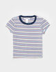FULL TILT Girls Stripe Ringer Tee image number 2