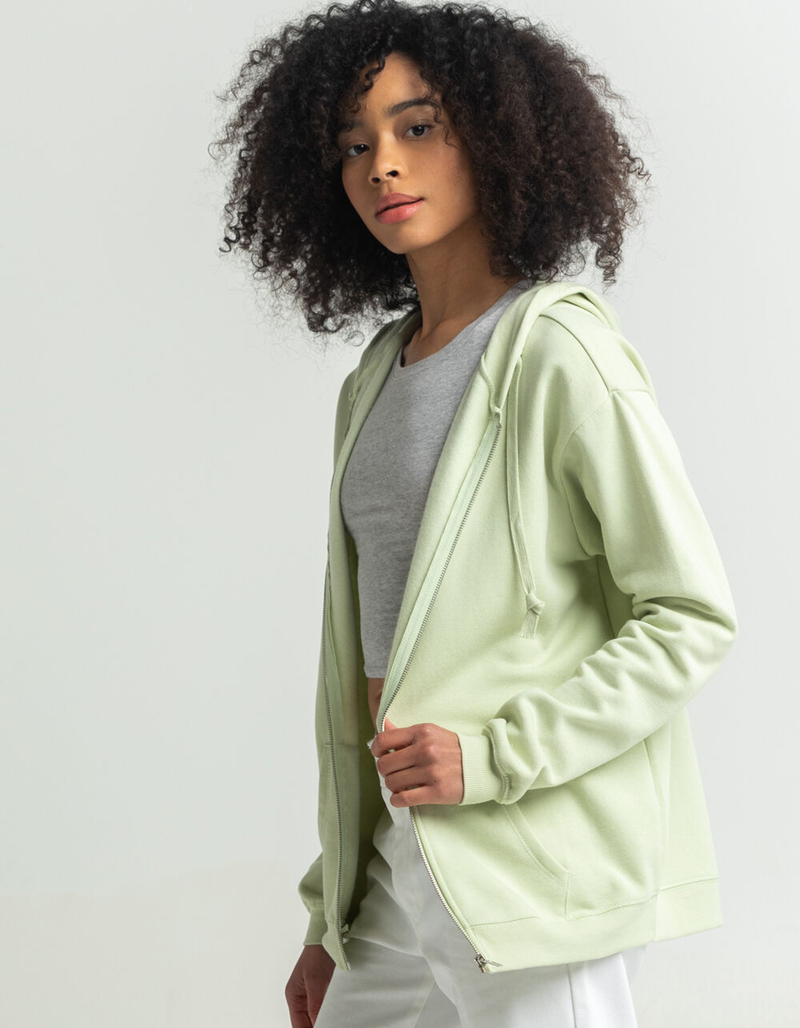 FULL TILT Womens Oversized Zip Up Hoodie image number 1
