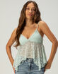 FULL TILT Lace Babydoll Womens Top image number 1