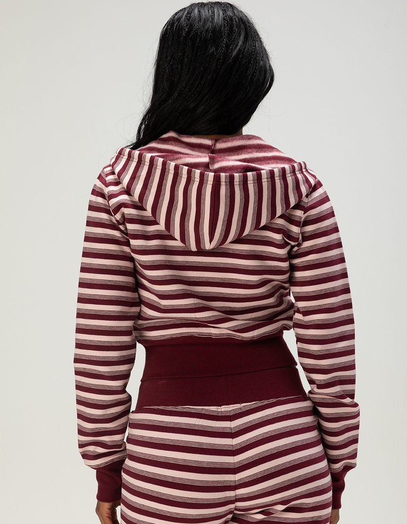 TILLYS Womens Stripe Zip-Up Hoodie image number 2