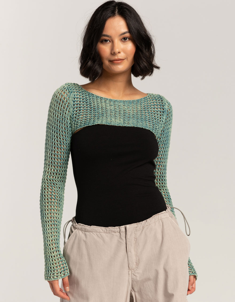 BDG Urban Outfitters Acid Wash Lattice Womens Shrug image number 4