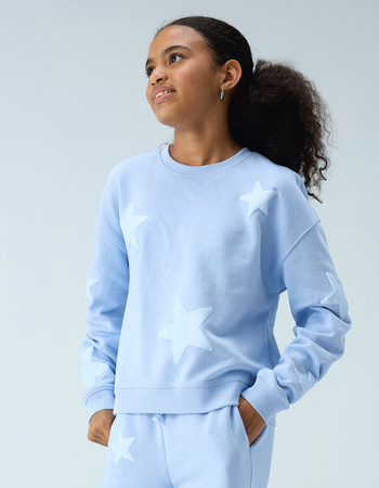 FULL TILT Star Puff Girls Crewneck Sweatshirt Primary Image