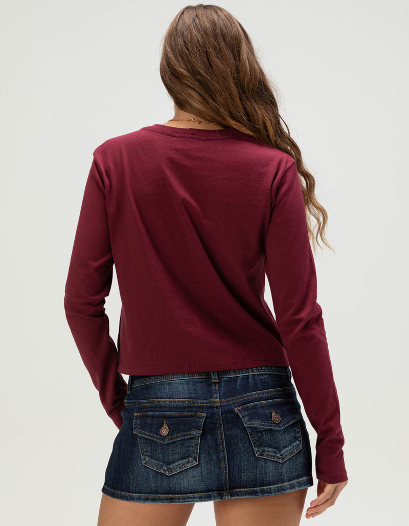 RSQ Womens 06 Long Sleeve Baby Tee image number 3