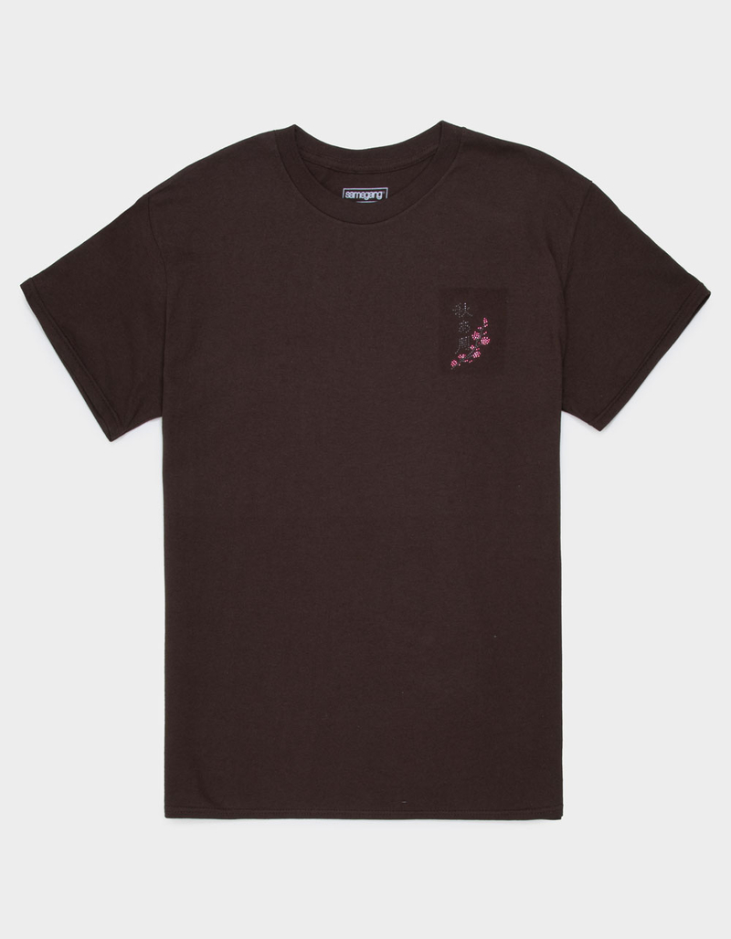 SAME GANG Rhinestone Blossom Mens Tee image number 0