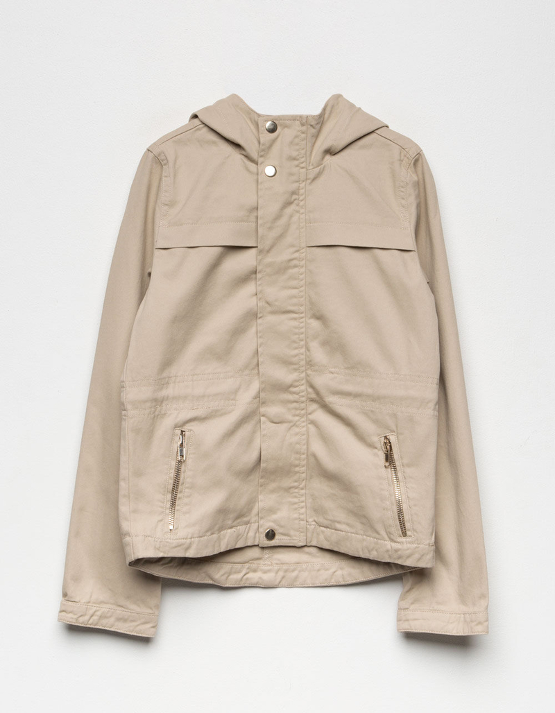 WHITE FAWN Hooded Girls Anorak Jacket image number 0