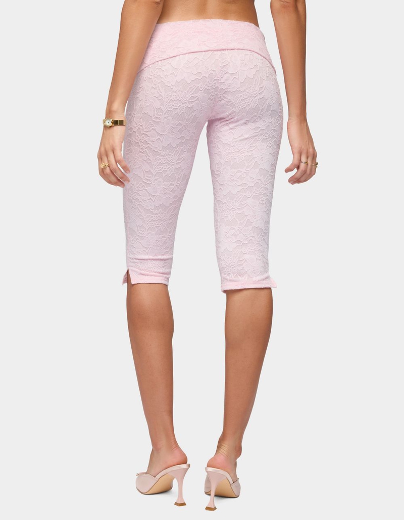 EDIKTED Talisa Foldover Lace Capri Leggings image number 2