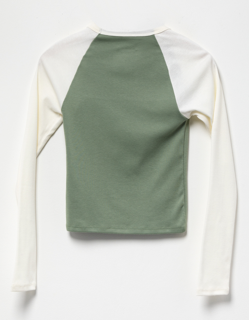 FULL TILT Womens Solid Raglan Tee image number 4