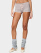 EDIKTED Lillian Striped Knit Shorts image number 1