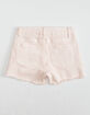 TRACTR 5 Pocket Frayed Hem Girls Light Pink Shorts image number 2