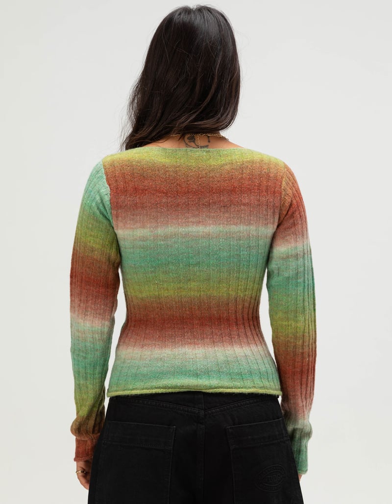 BDG Urban Outfitters Womens Slash Neck Ombre Sweater image number 3