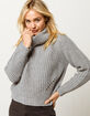 IVY & MAIN Shaker Knit Turtleneck Heather Gray Womens Sweater image number 1