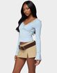 EDIKTED Mathilda Lacey Bell Sleeve Top image number 2